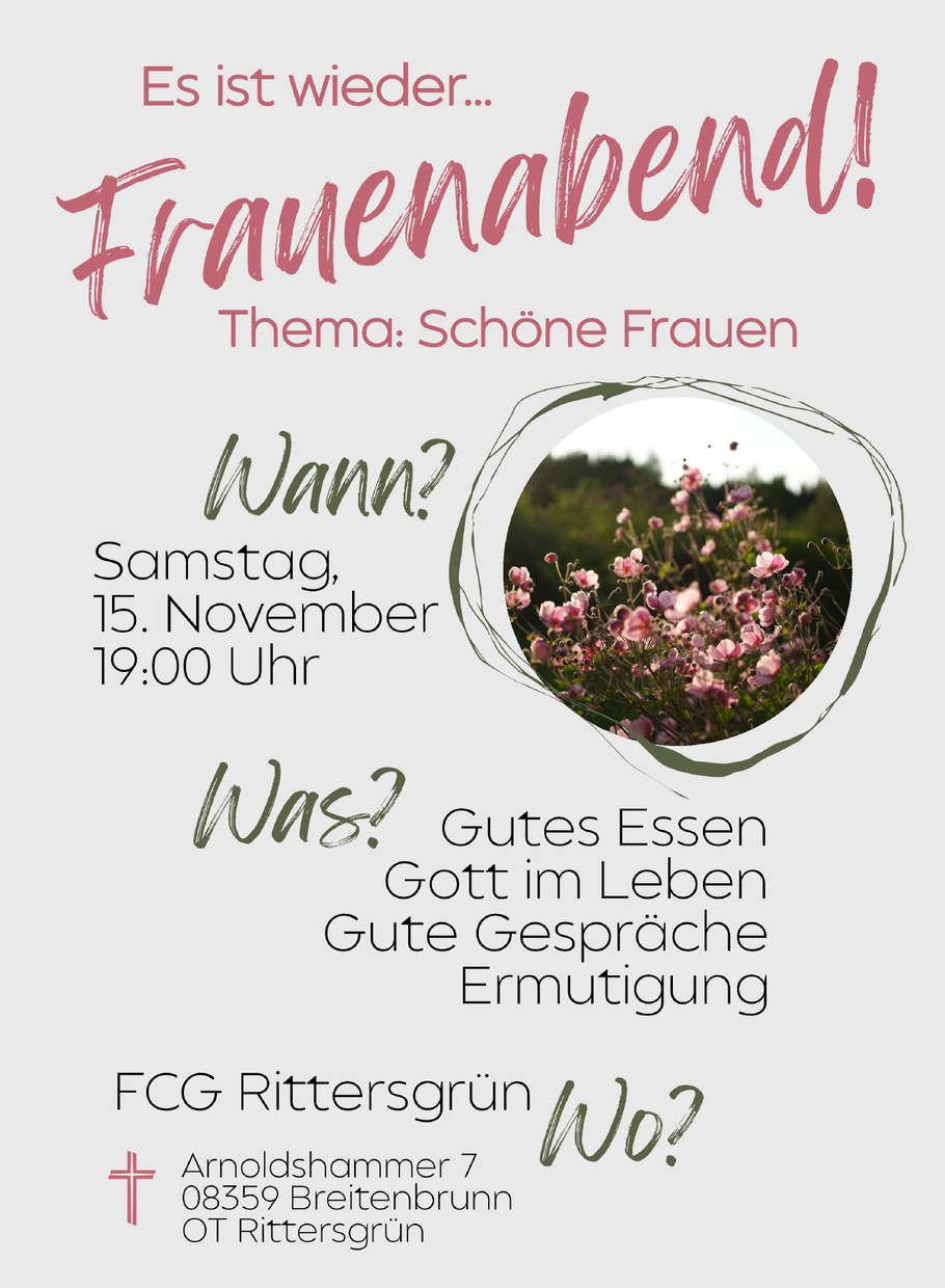 Flyer Frauenabend – Thema: Schöne Frauen